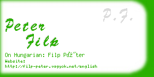 peter filp business card